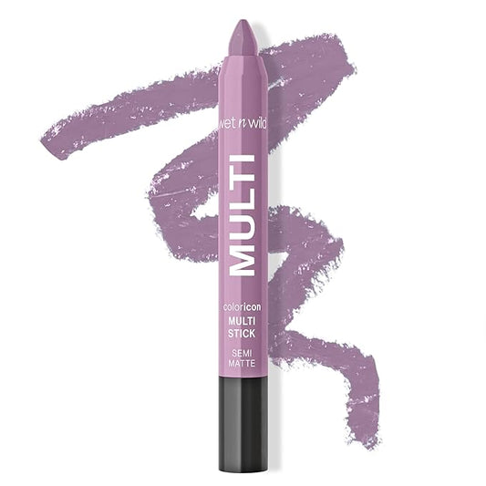 wet n wild Color Icon Cream Eyeliner Eyeshadow Multi-Stick, Moisturizing, Nourishing Velvety Cream-to-Powder Buildable & Blendable Formula, Cruelty-Free & Vegan - Lavender Bliss-Velvo Beauty