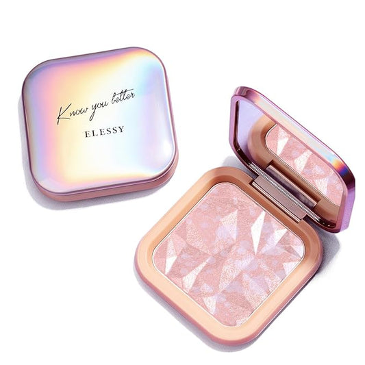 ELESSY Highlighter Makeup Palette Long Lasting Face Highlighter Powder Shimmer Highlight Palette Suit All Skin Tones-RAINBOW GLOW-Velvo Beauty