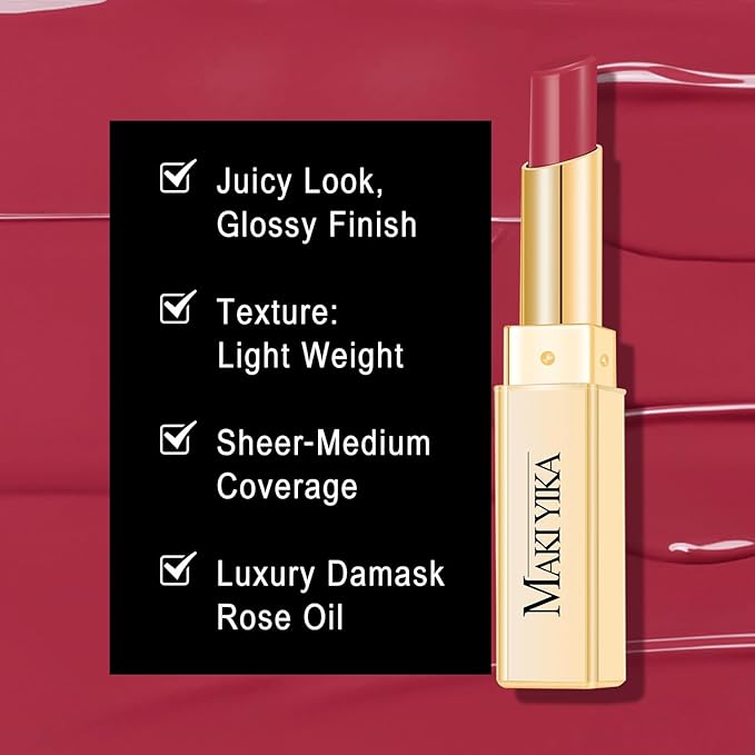 3Pc Moisture Lipsticks for Women Pink Purple Berry Lipstick Hydrate Tinted Lip Balm for Dry Cracked Lips Glossy Lip Color, MA62/65/57-Velvo Beauty