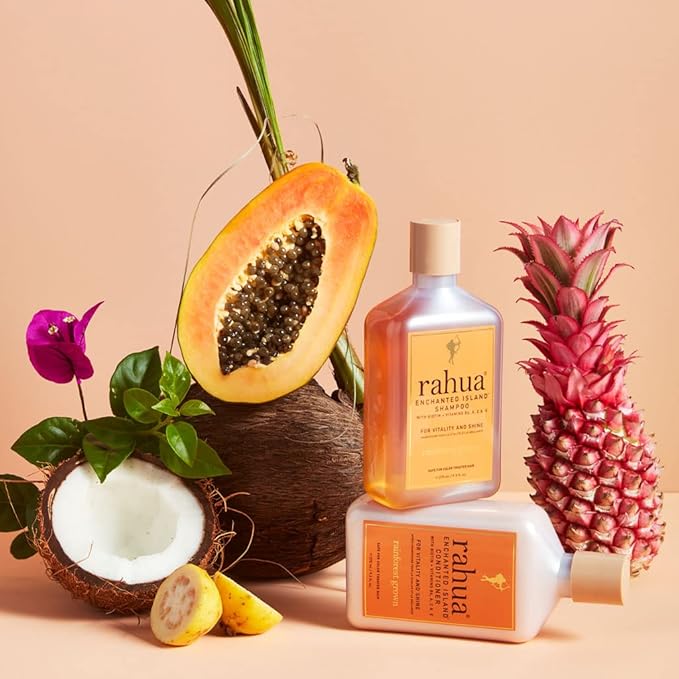 Rahua Enchanted Island Hair Conditioner with Biotin, Refill 9.5 Fl Oz, Supports Strength Hair Growth & Shine, All Hair Types, Vitamin C, E, A, B6, Coconut Guava, Nourishing Hair Care for Men and Women-Velvo Beauty