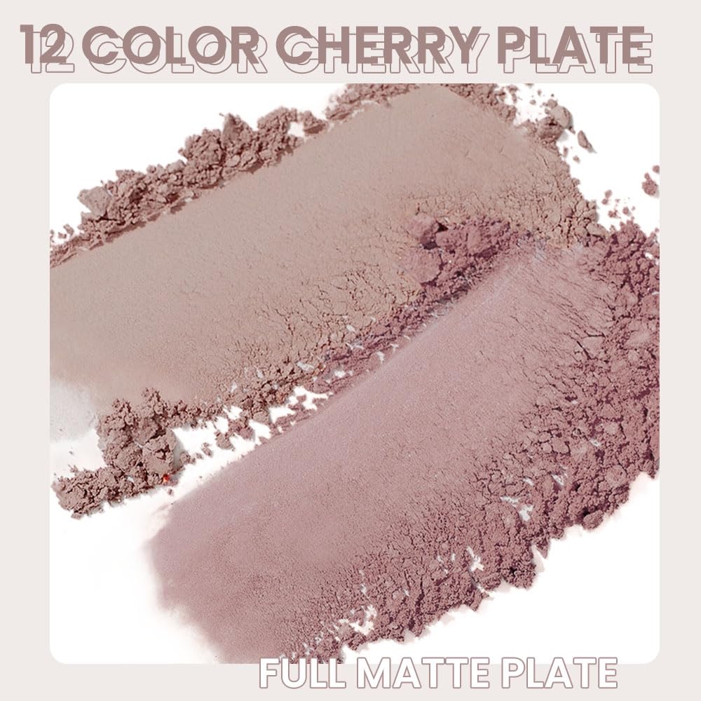 AMY'S DIARY 12Color Light Pink Purple Eyeshadow Palette, Long-Lasting, and Highly Pigmented. Elevate Your Eye Makeup– Unleash Your Unique Style (08#)-Velvo Beauty