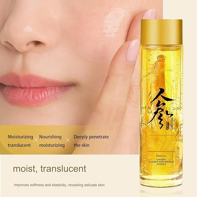 Ginseng Extract Liquid, Ginseng Extract Anti-Wrinkle Original Serum Oil, Korean Red Ginseng Essence for Anti Aging, Moisturizer, Fighting Collagen Loss, Reduces Wrinkles, Improves Sagging (2)-Velvo Beauty