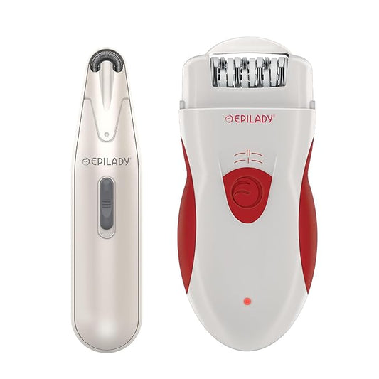 Epilady Hair Removal Device Bundle | Legend Series 2 – Rechargeable Hair Remover for Women | Epi-Wand – Facial Hair Removal for Women | Epilator for Women and Peach Fuzz Remover for Women-Velvo Beauty