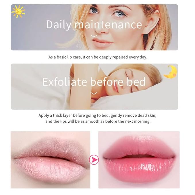 Bee Lip Balm Honey Pot, Strawberry & Honey Moisturizing Propolis Lip Mask, Hydrating & Prevention Dry and Cracked Lip Scrubs Exfoliator, Reduces Lip Lines (2Pcs Pink + 2Pcs Yellow)-Velvo Beauty