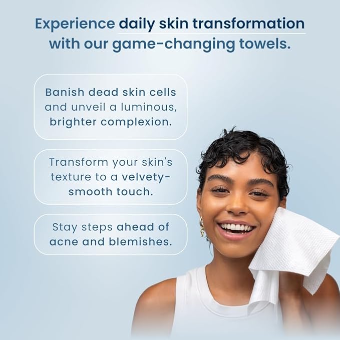 Clean Skin Club Clean Towels XL™ Supreme, 100% USDA Biobased Dermatologist Approved Face Towel, Gentle Exfoliation, Disposable Facial Washcloth, Makeup Remover Dry Wipes, 50 Count-Velvo Beauty