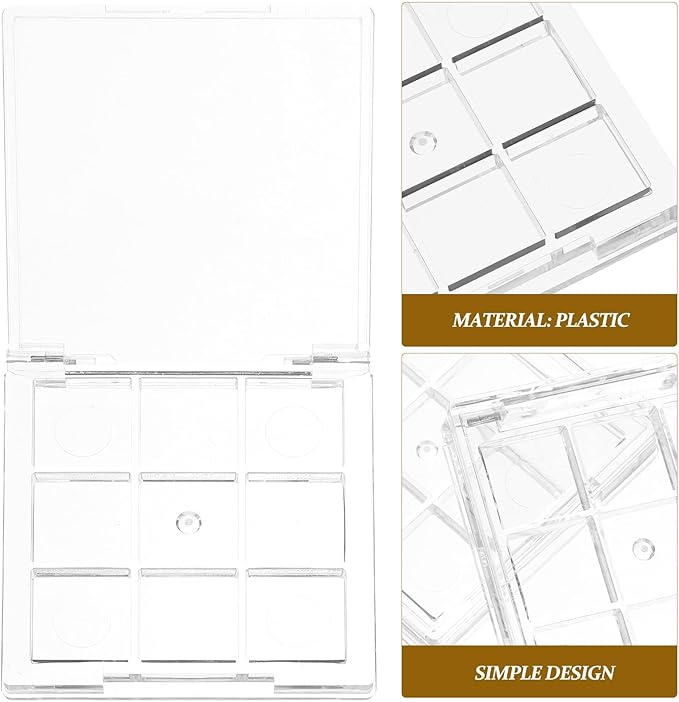 2pcs Empty Lipstick Palette Clear Lipstick Case Mini Highlighters Cross Body Bag Portable Makeup Organizer Storage Cases Sample Eye Shadow Plastic Empty Bracket Travel-Velvo Beauty