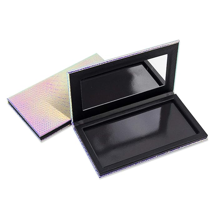 Makeup Palette With Mirror, Empty Eyeshadow Makeup Box Cosmetics Palette Fish Scale DIY Storage Tray Box Holder-Velvo Beauty