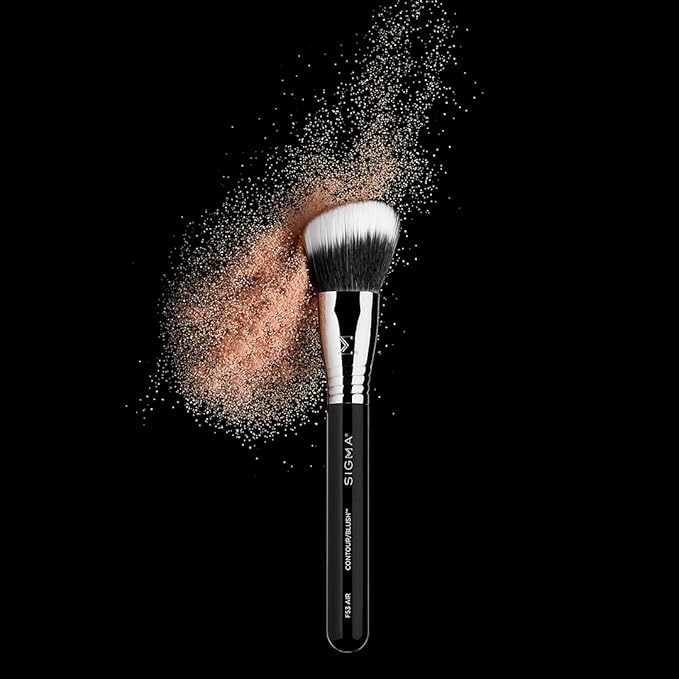 Sigma Beauty F53 Air Contour and Blush Brush – Angled Makeup Brush for Blush & Bronzer, Perfect for Sheer to Medium Coverage, Professional, Streak-Free Application (1 Brush)-Velvo Beauty