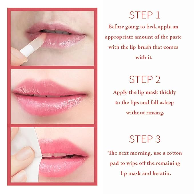 Honey Lip Balm Pot, Propolis Lip Mask, Strawberry Hydrating Propolis Lip Sleeping Mask, Prevent Dry&Cracked, Lip Repair Nourishes the Lip Skin (4pcs Strawberry)-Velvo Beauty