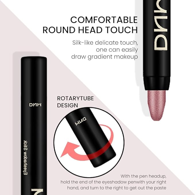 evpct 2Pcs Cream Eyeshadow Sticks Set for Eyes Waterproof, Rose Shimmer Matte Eye shadow Stick Pencil Pen Bulk sombras en crema para ojos 27+27-Velvo Beauty