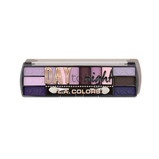 L.A. COLORS Day to Night 12 Color Eyeshadow, Dusk CES424-Velvo Beauty