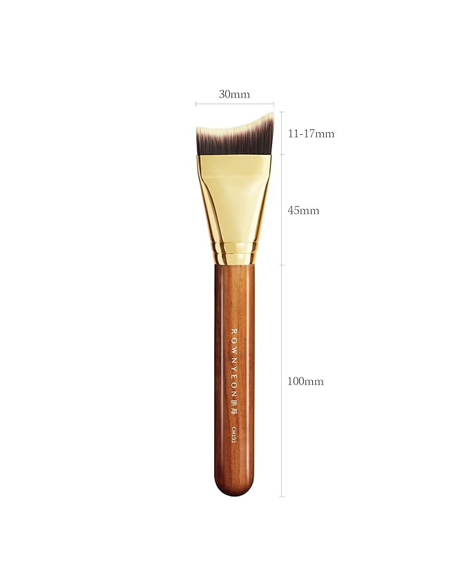 Desert Oak Series Mermaid Tail Foundation Brush - Airbrush - Filter Finish for Liquid & Cream Foundation, Bubinga Wood Handle (CM 193)-Velvo Beauty