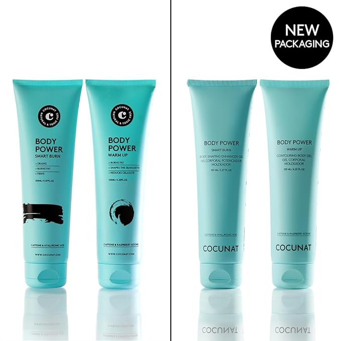 COCUNAT - Body Power - Anti Cellulite Cream - Body Firming Cream - Cellulite Remover - Toned Skin - With Caffeine and Hyaluronic Acid - 150 ml + 125 ml-Velvo Beauty
