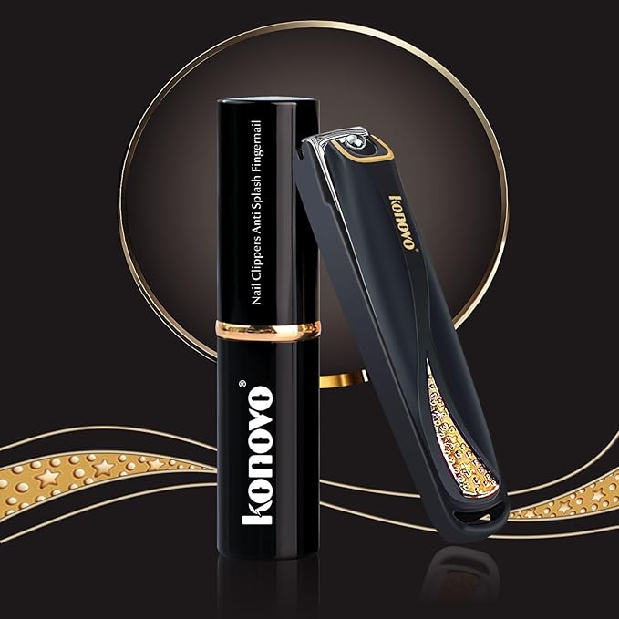 Konovo Nail Clippers for Women Travel, Nail Clippers with File, Fingernail Clippers for Girls-Velvo Beauty