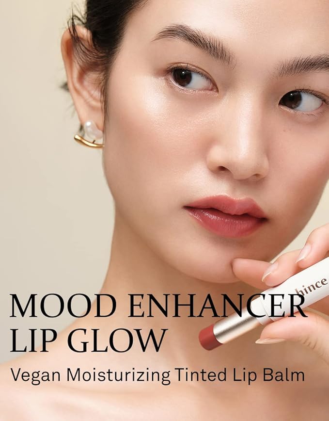 HINCE Mood Enhancer Lip Glow, Moisturizing Lip Balm with Shea Butter & Sweet Almond, Non-Sticky and Long-lasting Tinted Lip Tint with Buttery Balm Texture for Neutral Color 0.2oz. (1, DEAR ROSE, 02)-Velvo Beauty