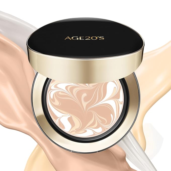 AGE20'S Signature Essence Pact SPF 50+ | Pack of 1 | 13C PORCELAIN | Cream Foundation, Dewy Finish, Natural Coverage | Korean Cushion Foundation-Velvo Beauty