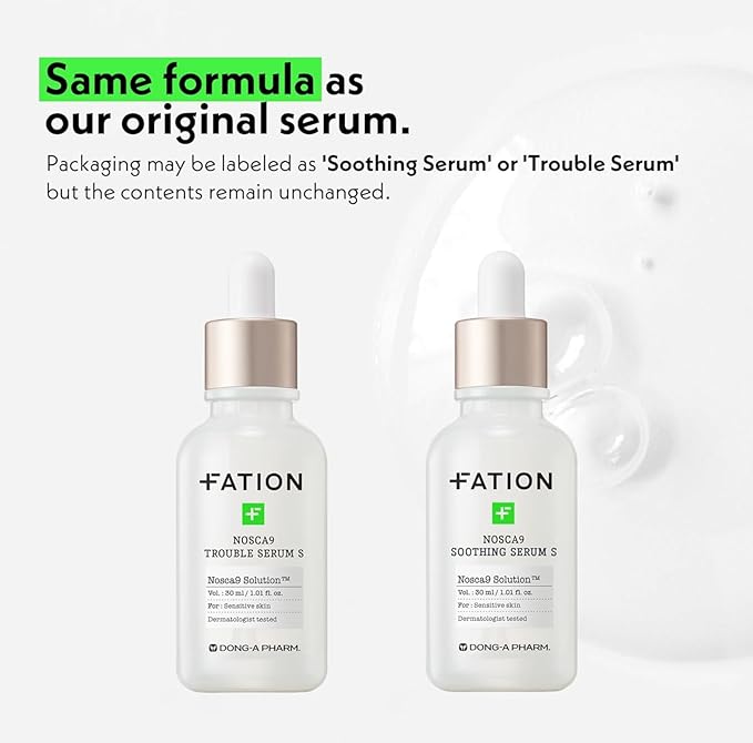 NOSCA9 Soothing Serum S - Rapid Hydrating Calming Serum with 5-Layer Ceramide Complex &Fresh Centella Asiatica, Advanced Barrier Repair for Sensitive Skin Korean Skin Care (1.01 Fl Oz (Pack of 1))-Velvo Beauty
