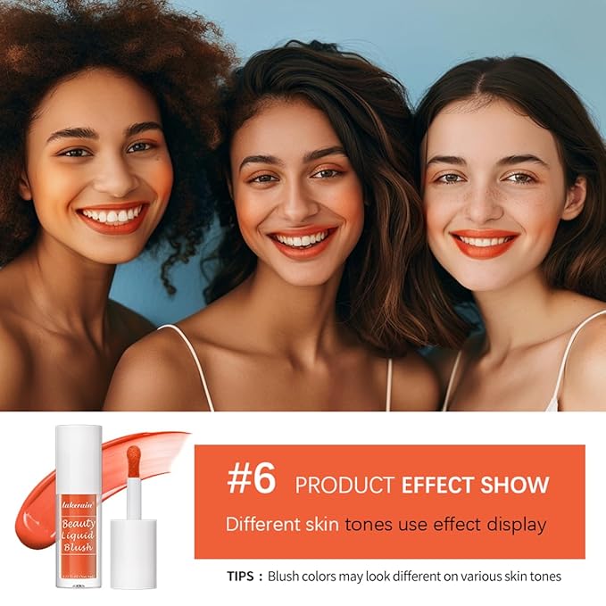 Liquid Blush for Cheeks Makeup Face Blush, Weightless Cream Formula, Smudge Proof Long-Wearing Pigmented Blush, Natural Look Makeup Face Blushes, Shimmer Finish, Dainty - 07# Juicy peach-Velvo Beauty