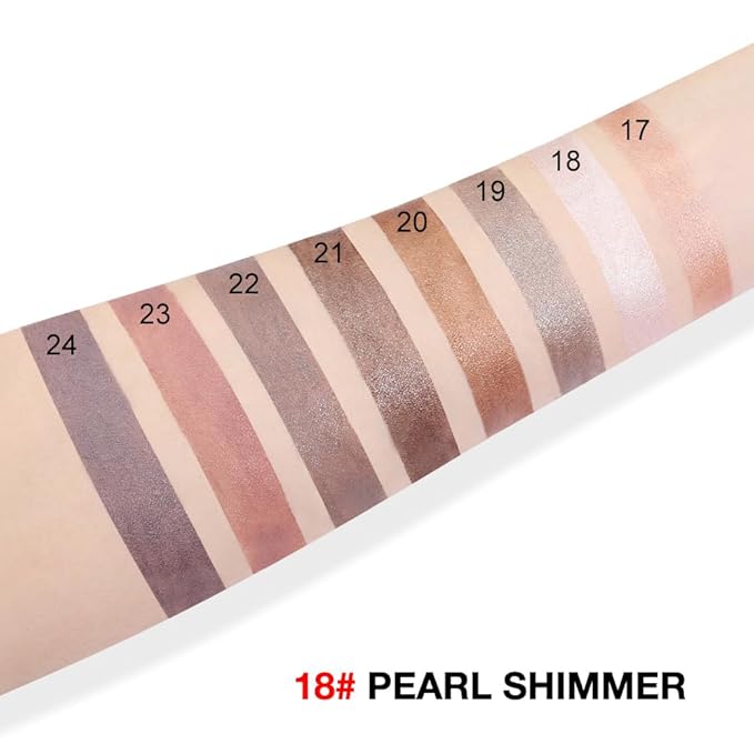 evpct Pearl Shimmer Cream Eye Shadow Brightener Sticks Set for Eyes, Pearl Shimmery Matte Pencil Eye shadow Applicator Stick Pen Palette Makeup Waterproof sombras en crema para ojos 18#-Velvo Beauty