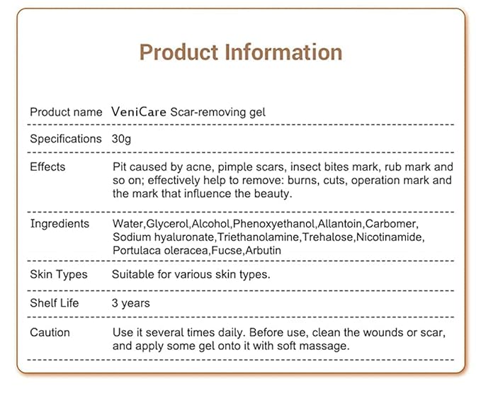 Acne Scar Removal Cream Stretch Marks Face Skin Cream Shrink Pores Gel-Fade Scar Marks Acne Skin Care (Packaging Upgrade) VeniCare-Velvo Beauty