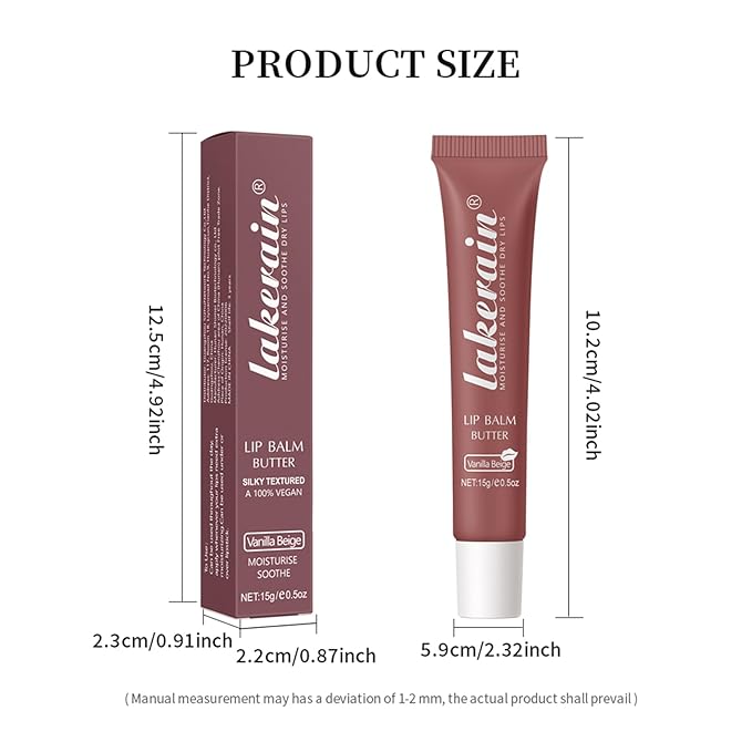 Lip Butter Balm, Day/Night Hydrating Lip Mask, Moisturizing Lip Balm Butter, Ultra-Nourishing Lip Care Moisturizer, Lip Butter Gloss Shine Lip Glow Oil Makeup#2 Vanilla Beige-Velvo Beauty