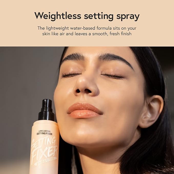 LUNA Long Lasting Setting Fixer Spray 3.3 fl oz, Weightless with Micro-Fine Mist, Natural Finish, Non-Drying Formula for All Skin Types, Korean Makeup-Velvo Beauty