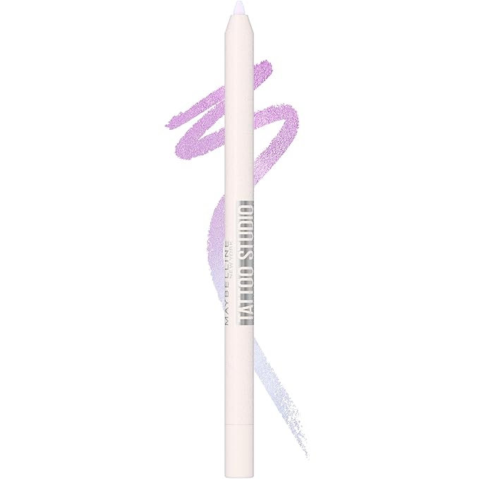 Maybelline Tattoo Studio Long-Lasting Sharpenable Eyeliner Pencil, Glide on Smooth Gel Pigments with 36 Hour Wear, Waterproof, Stardust Chrome, 1 Count-Velvo Beauty