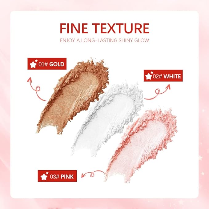 Highlight Polvo De Hadas, Fairy Highlighter Powder, Brightening Whole Body, Natural Three-Dimensional Face Contouring Clavicle Pat Powder, Highlighter Makeup (Gold)-Velvo Beauty