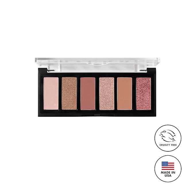 Milani Gilded Mini Eyeshadow Palette with 6 Matte & Shimmer Hues - It's All Rosé-Velvo Beauty