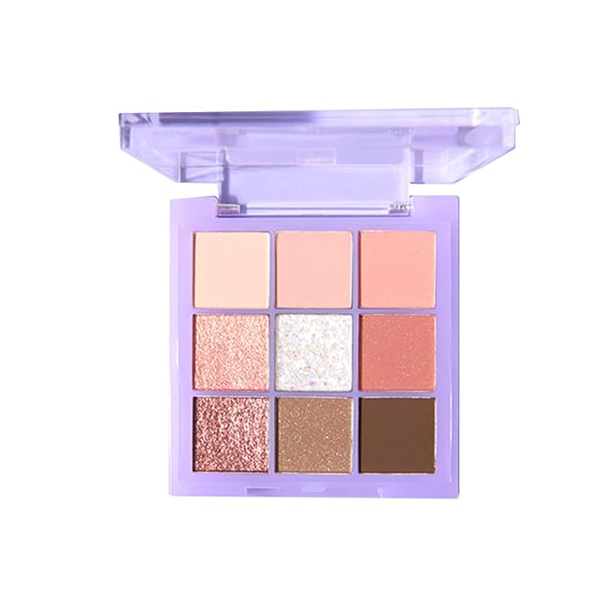 Violet Fairy 9 Color Eyeshadow Palette, Warm Neutrals (02)-Velvo Beauty