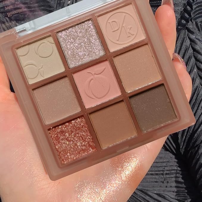 Eyeshadow Palette Makeup- 9 Colors Rose Gold Dark Brown Colorful Eyeshadow Palette Matte Shimmer Korean Natural Eye Shadow palettes Highly Pigmented Naturing-Looking Long Lasting (14#)-Velvo Beauty