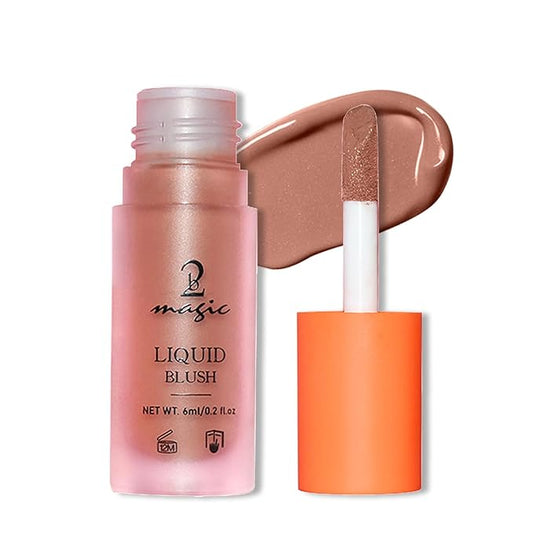 Liquid Blush, Long-lasting & Blendable Liquid Blush for High-Pigment Color, Achieve a Soft, Dewy, Healthy Natural Finish (08-Milky Tea, 0.2 Ounce)-Velvo Beauty