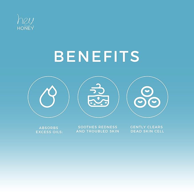 Hey Honey Skincare Be Clear - Acne Spot Treatment Overnight, Pimple Drying Lotion, Use Over Zits Whitehead & Blemishes 1 OZ-Velvo Beauty