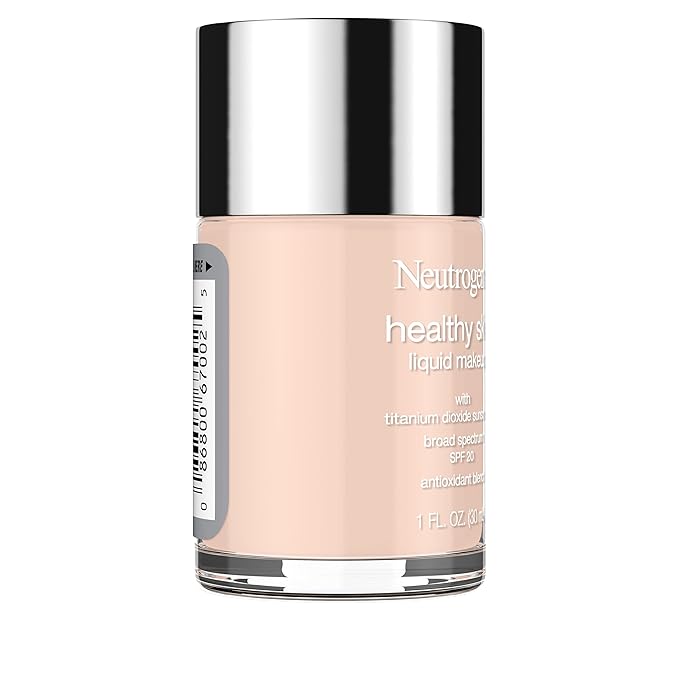Neutrogena Healthy Skin Liquid Makeup Foundation with Broad Spectrum SPF 20 Sunscreen, Medium Coverage Foundation with Nourishing Pro-Vitamin B5, Natural Ivory 20, 1 fl. oz-Velvo Beauty