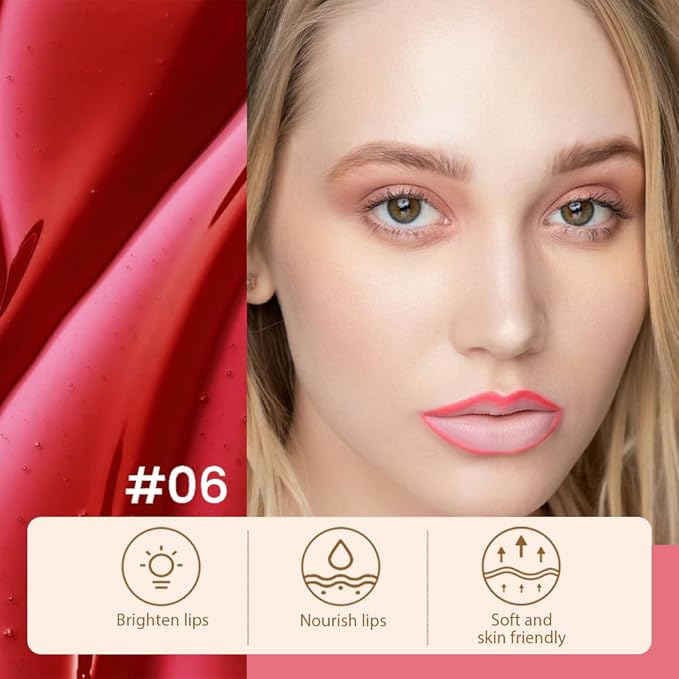 2 Pcs Matte Liquid Lip Stain Peel Off Lip Liner, Long Lasting Lip Tattoo, Waterproof & Transfer-Proof Lip Liner Peel Off Lip Gloss for All Skin Types. 0.12 fl oz #02+#06-Velvo Beauty