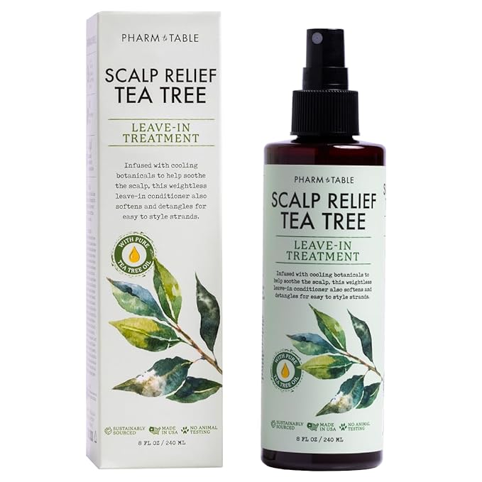 Leave In Conditioner Spray - Tee Trea Scalp Treatment - Anti-Dandruff and Dry & Itchy Scalp treatment, Hydrating & Medicated Formula for Psoriasis and Scalp Care - Detangles & Nourishes Hair.-Velvo Beauty
