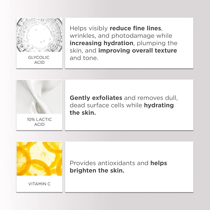 Glytone Rejuvenating Mask - 3% Pure Glycolic Acid, Lactic Acid, Vitamin C & Collagen - Purify & Exfoliate - For All Skin Types - Fragrance-Free - 3 fl. oz.-Velvo Beauty