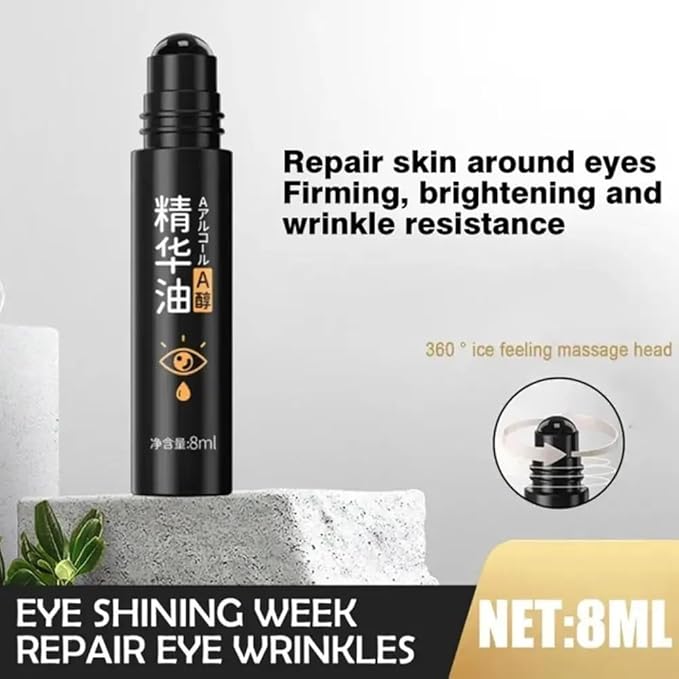 Time Eraser Rollerball, Retinol Anti-Wrinkle Eye Serum Oil, Eye Oil Roller, Reduces Fine Lines, Anti Wrinkle Serum For Eye-Velvo Beauty