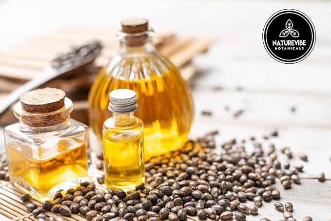 Naturevibe Botanicals Castor Oil 32 Ounces | 100% Pure and Natural | Great for Skin Care and Hair Care | Hexane Free Unrefined Oil for Enhanced Eyebrows and Eyelashes 32 Fl Oz | 946ml-Velvo Beauty