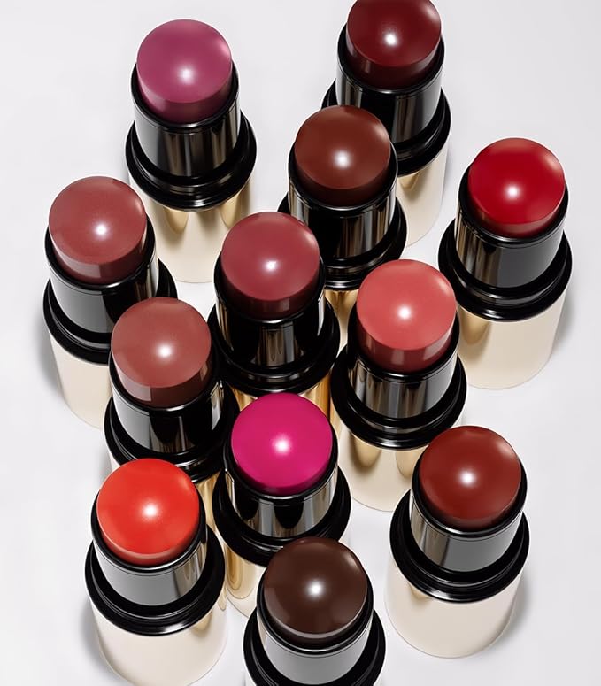 MAKE Beauty Heat Stroke Cream Blush Stick for Cheeks with Natural Hydrating Dewy Finish. Creamy Gel Blush Balm - Shade Stimulated, Hot Pink Cheek Tint-Velvo Beauty