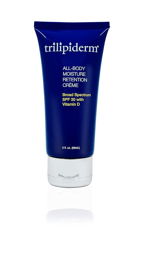 Trilipiderm 3 x All-Body Moisture Retention Creme 3x and All-Body Moisture Retention with Spf 30 Broad Spectrum 3oz size Travel Size 6-pack Sets - Air Travel, Gift, Purses, Gym Bag Lotion-Velvo Beauty