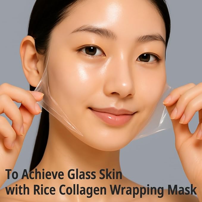 daymellow Rice Collagen Wrapping Mask 2.36 fl. oz / 70ml – Korean Peel-Off Facial Mask with Hydrolyzed Collagen, Hydrating & Firming, Overnight Gentle Pore Tightening for Glowing Glass Skin-Velvo Beauty
