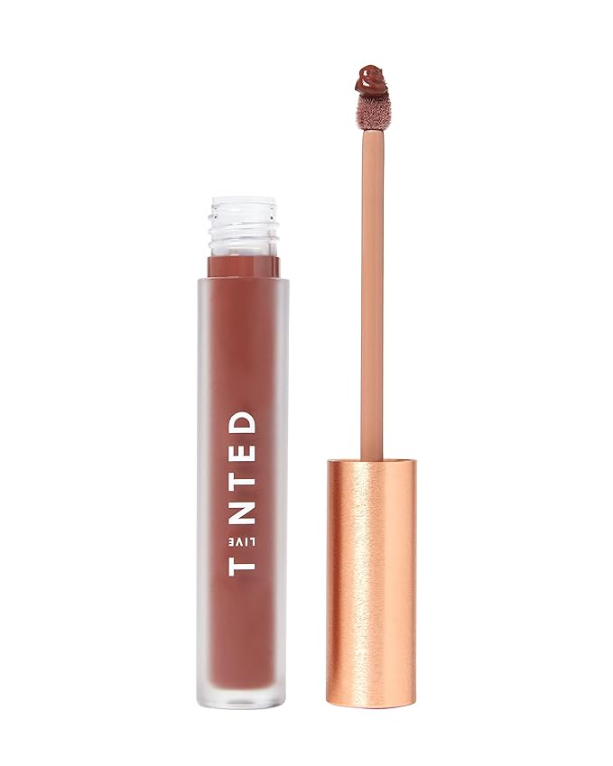 Live Tinted Huelip Liquid Lip Crème - Weightless, Long-Lasting Liquid Lip with Hyaluronic Acid and Jojoba Oil For a Soft, Comfortable, Moisturized Finish - 0.09 fl oz - Rich Chocolate Brown-Velvo Beauty