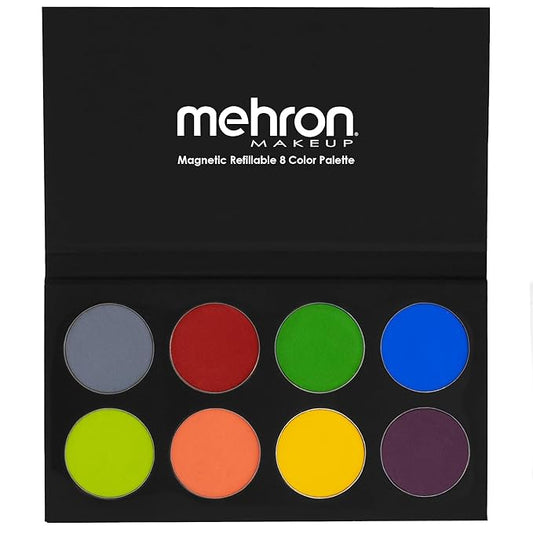 Mehron Makeup Paradise Makeup AQ 8 Color Tropical Palette | Magnetic Refillable Body Paint & Face Paint Palette | Professional Water Activated Makeup for Costumes, SFX, Halloween, & Cosplay-Velvo Beauty