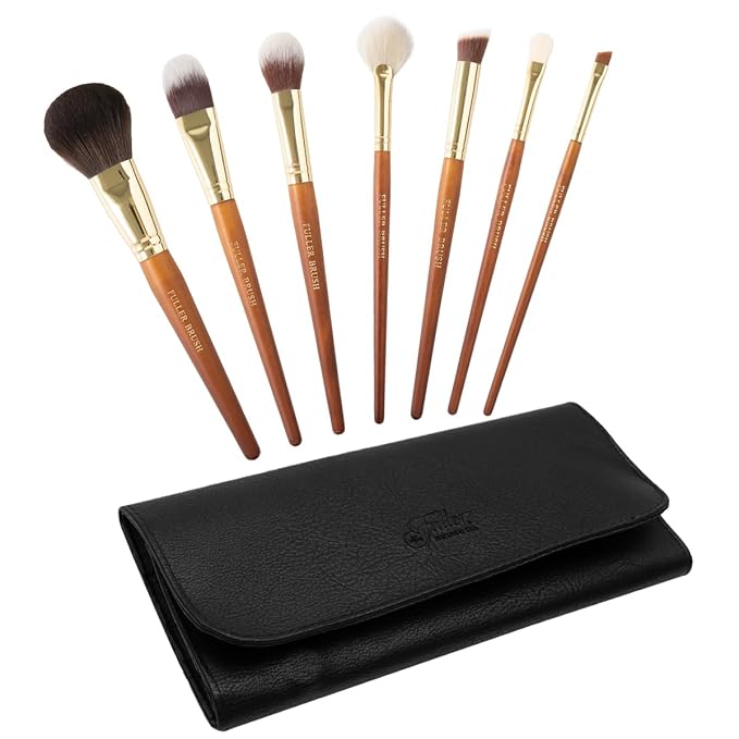 Fuller Cosmetic Brush & Bag Set (Set of 7 Brushes)-Velvo Beauty