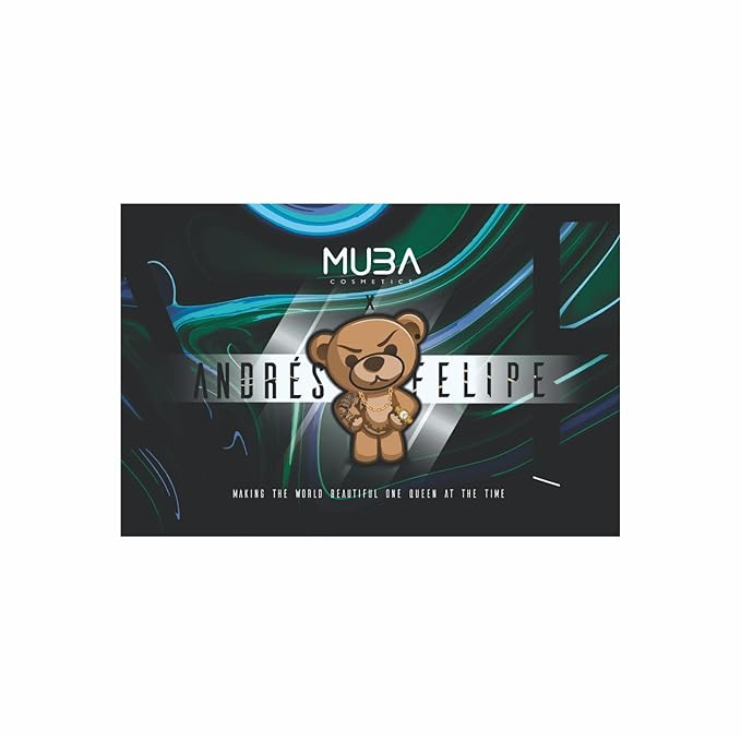 MUBA COSMETICS Andrés Felipe All in One Makeup Palette - Face Makeup Set with 12-Color Matte & Shimmer Eyeshadow Palette with Face Highlighter, Makeup Blush, Contour Powder-Velvo Beauty