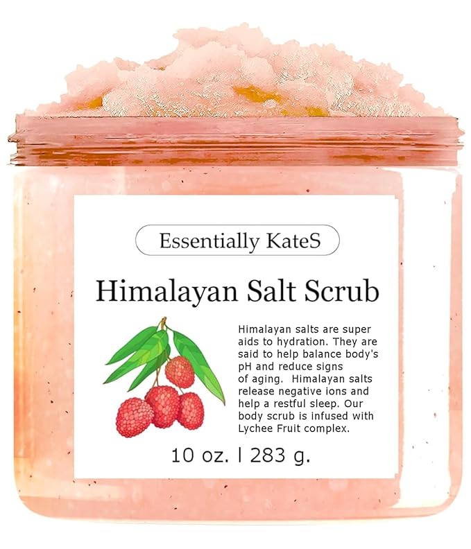 Himalayan Salt Scrub 10 oz - UNCOVER ULTIMATE SKIN HYDRATION and bestow glowing, healthier skin - The best stocking stuffer.-Velvo Beauty
