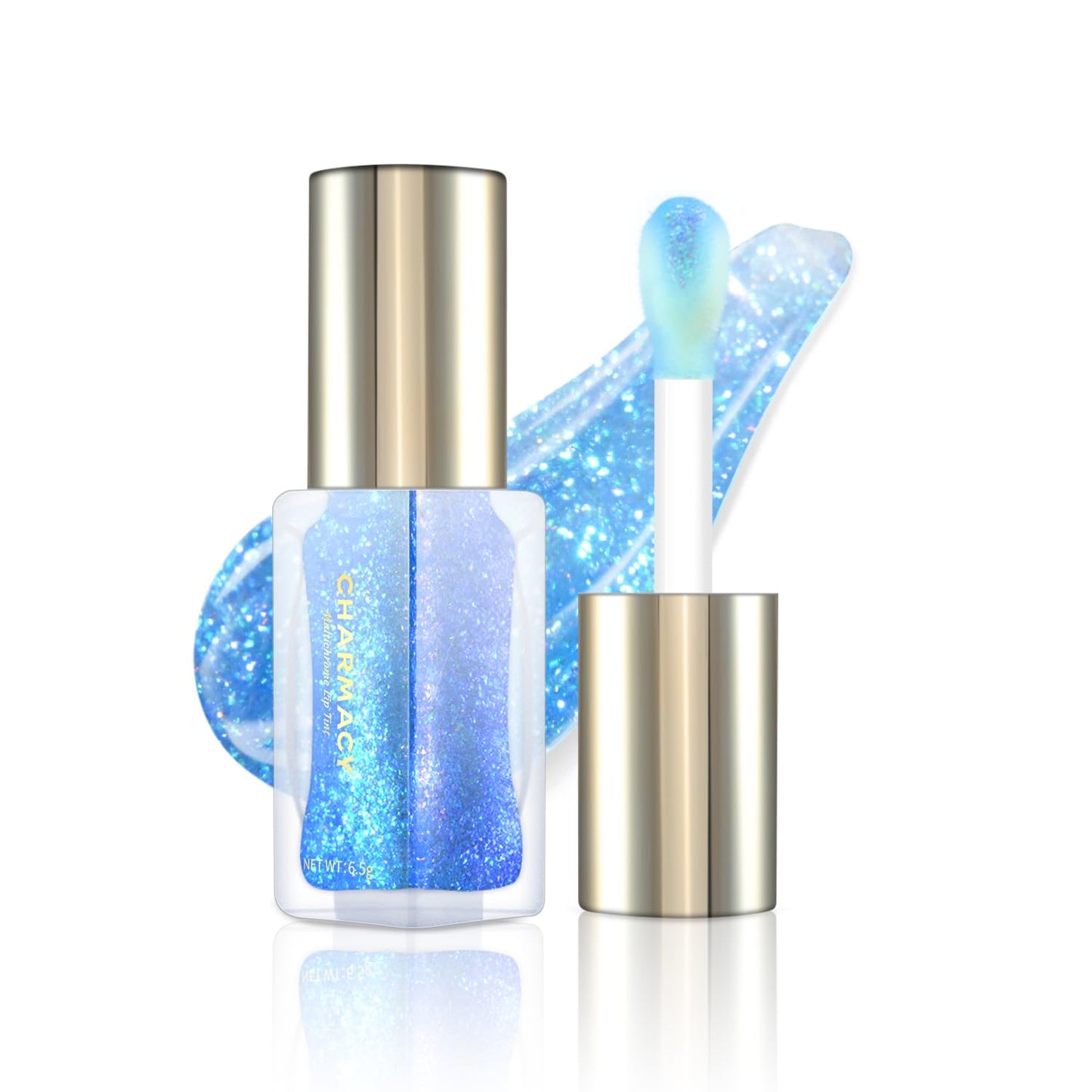 CHARMACY Aurora Chameleon Moisturizing Lip Gloss, MultiColor Shifting Shimmer Lip Gloss, Hydrating Non-Sticky Formula Glitter Lip Glaze, Easy to Apply, Long-Lasting, High-Shine Sheer Finish #05-Velvo Beauty