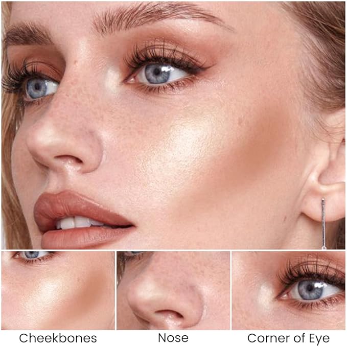 evpct 2in1 Face Shaping & Contouring Stick Cream Contour Concealer Bronzer Stick Makeup Kit for Beginner Face Highlighter Makeup Stick contorno maquillaje de maquillaje profesional,NEW Universal Light-Velvo Beauty