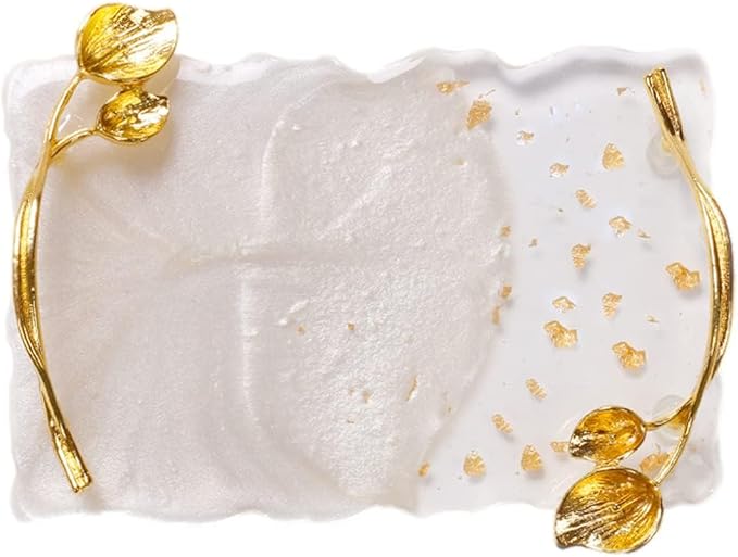 2023 Retro Nail Art Palette, Nail Painting Mixed Color Palette with Leaves Handle, Nail Holder Gel Color Makeup Display Board Pallet (White)-Velvo Beauty